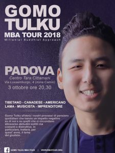 GOMO TULKU - Millenial Buddhist Approach Tour 2018